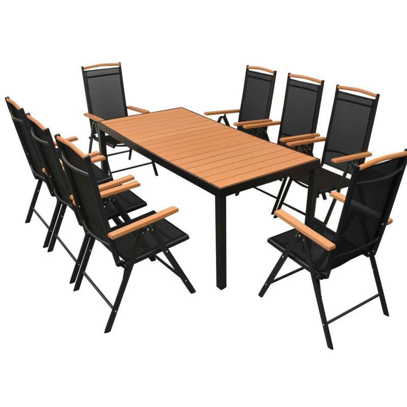 Jaime 8 - Person Patio Dining Set with Rectangular Table