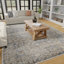 Tapis oriental bleu / crème en polypropylène tissé à la machine Amair-803204363