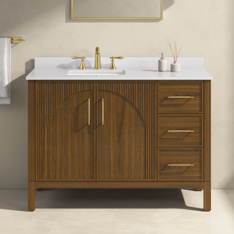 Meuble-lavabo simple 48 po OVE Alice, 48", Noyer chaud