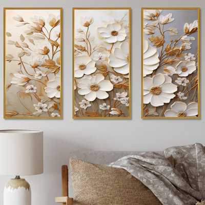 Elegant Minimalism Florals In Every Season I - Seasonal Flowers Wall Art Set