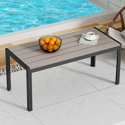 Table basse rectangulaire d'extérieur avec protection UV