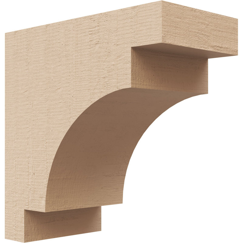 Bois de cèdre méditerranéen, grain de bois TimberThane Corbel, brun clair apprêté, H 4 po x l 2 po x P 4 po