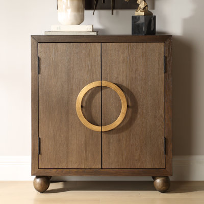 Victoriano 2 Door Oak Wood Cabinet by Canora Grey