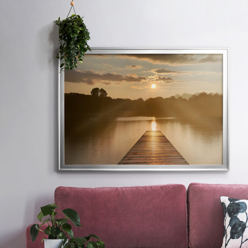 Sunrise Dock, reproduction d'art sur toile, H 14 po x l 20 po x P 1,5 po, Argent