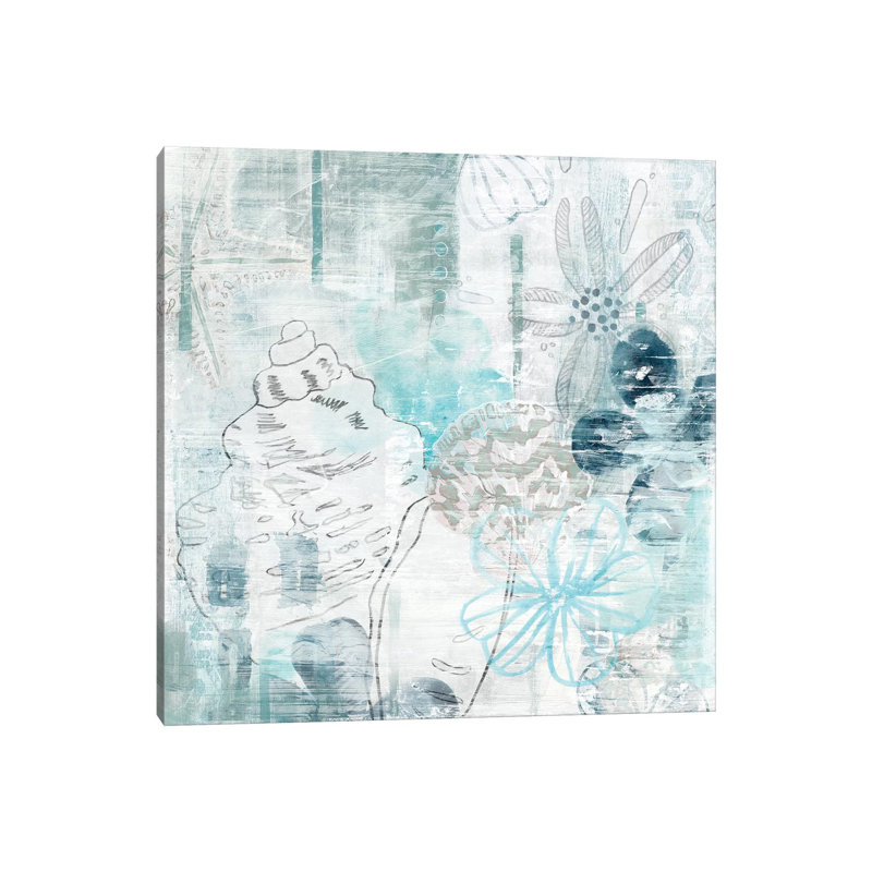 Ocean Abstraction II by June Erica Vess - Wrapped Canvas Print, 45.72 cm H x 45.72 cm W