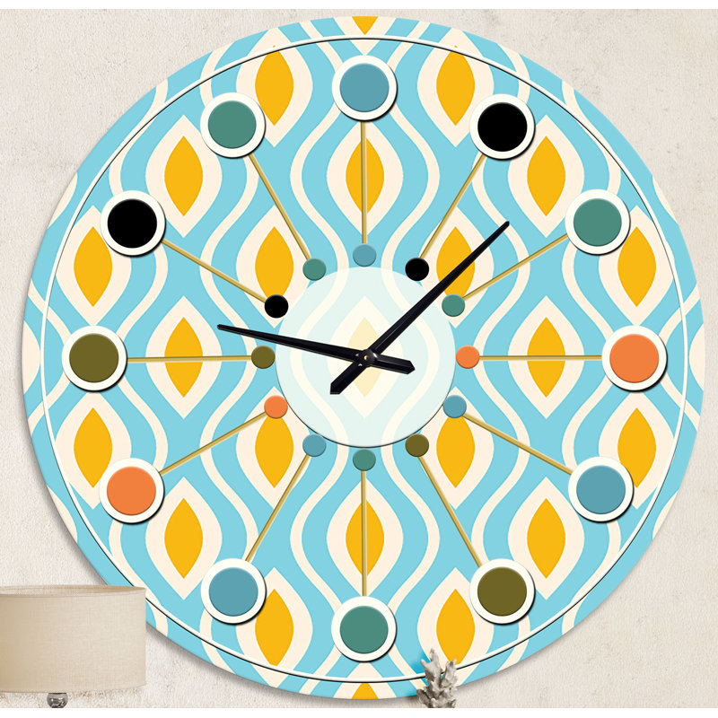 Horloge murale rétro Mid-Century, Moyenne