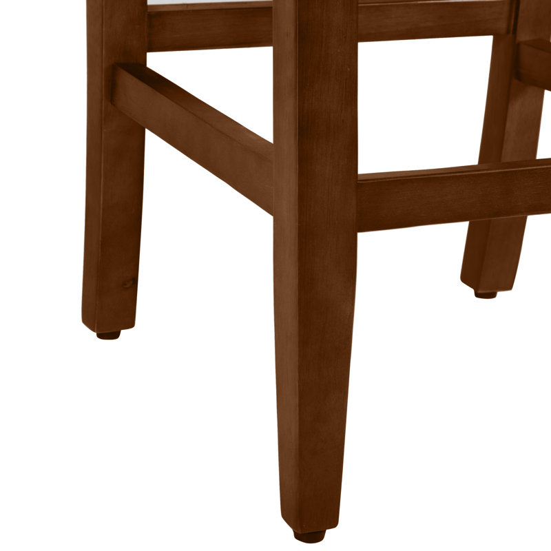 Taib 29" Luxury Faux Leather Bar Stool, Black Faux Leather