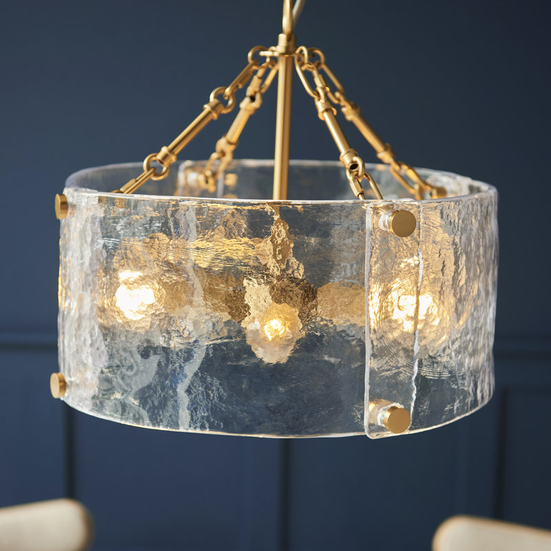 Chandelier, 30cm H x 39cm W x 39cm D, 4 Lights