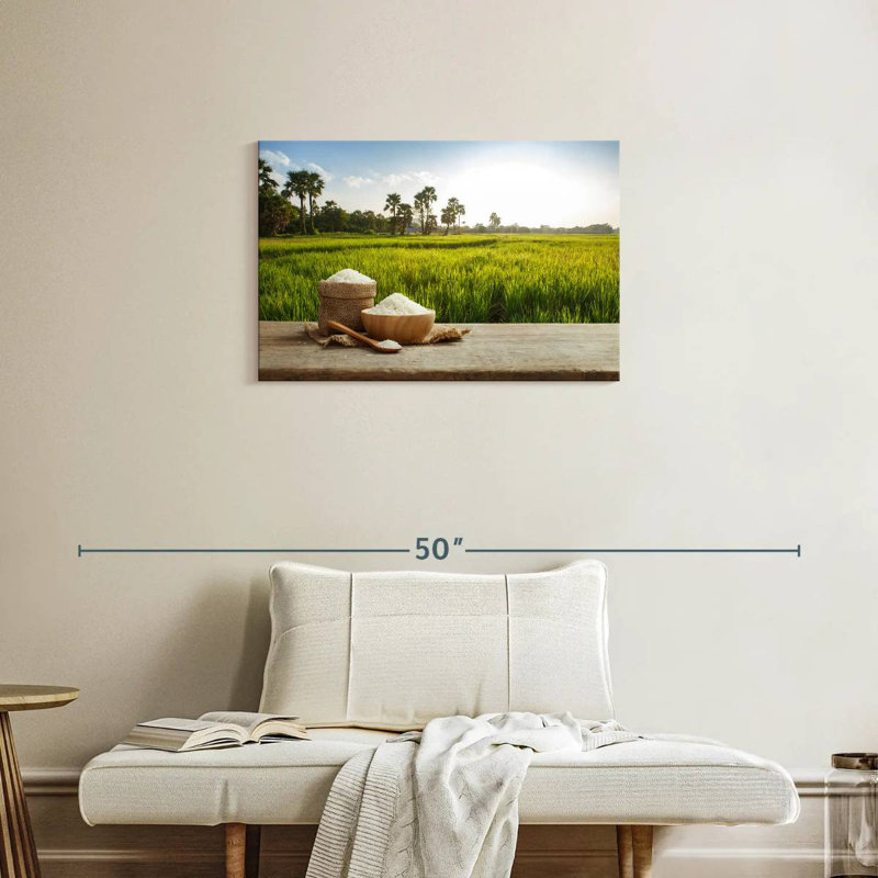 Harnek Uncooked Rice Against Field, 20'' H x 30'' W