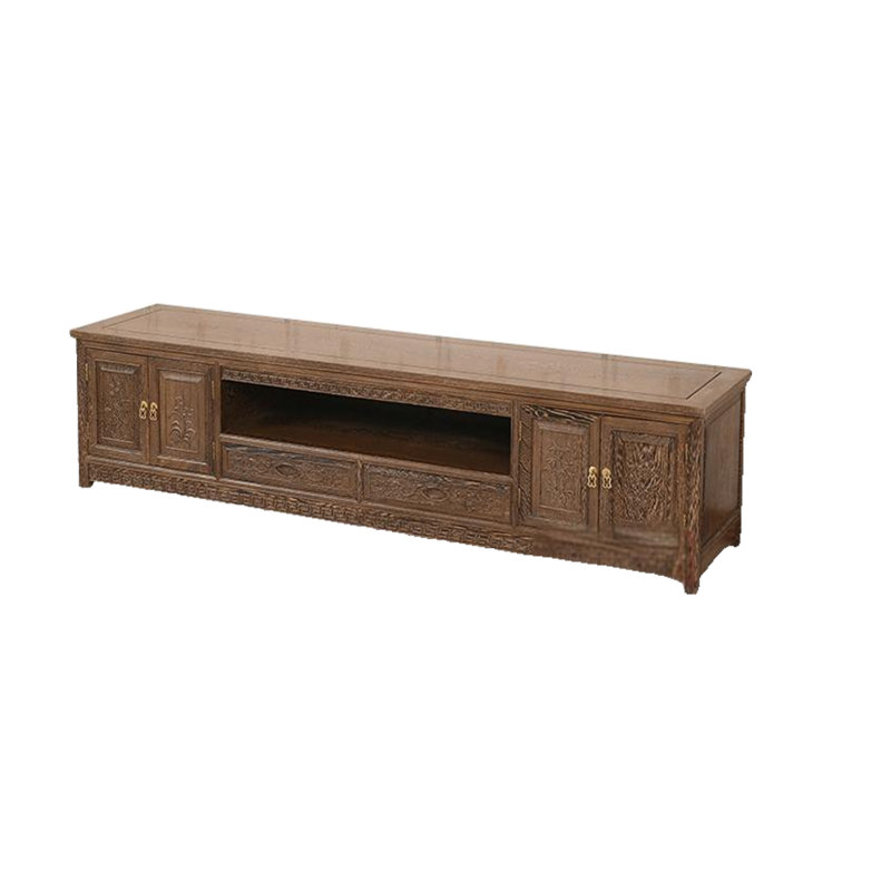 Crédence de rangement en bois massif de style classique chinois en bois massif l 77,95 po