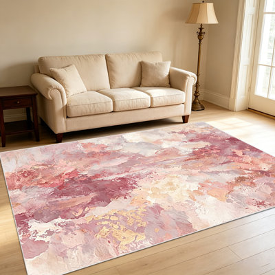 Tapis d'inspiration abstraite pour salon, 1 pièce, doux et confortable, convient à toutes les saisons, facile à entretenir, tapis d'intérieur lavable à la machine, sous la table de ferme convenant à la chambre à coucher, à la salle à manger, au couloir, au patio, au balcon, à la maison