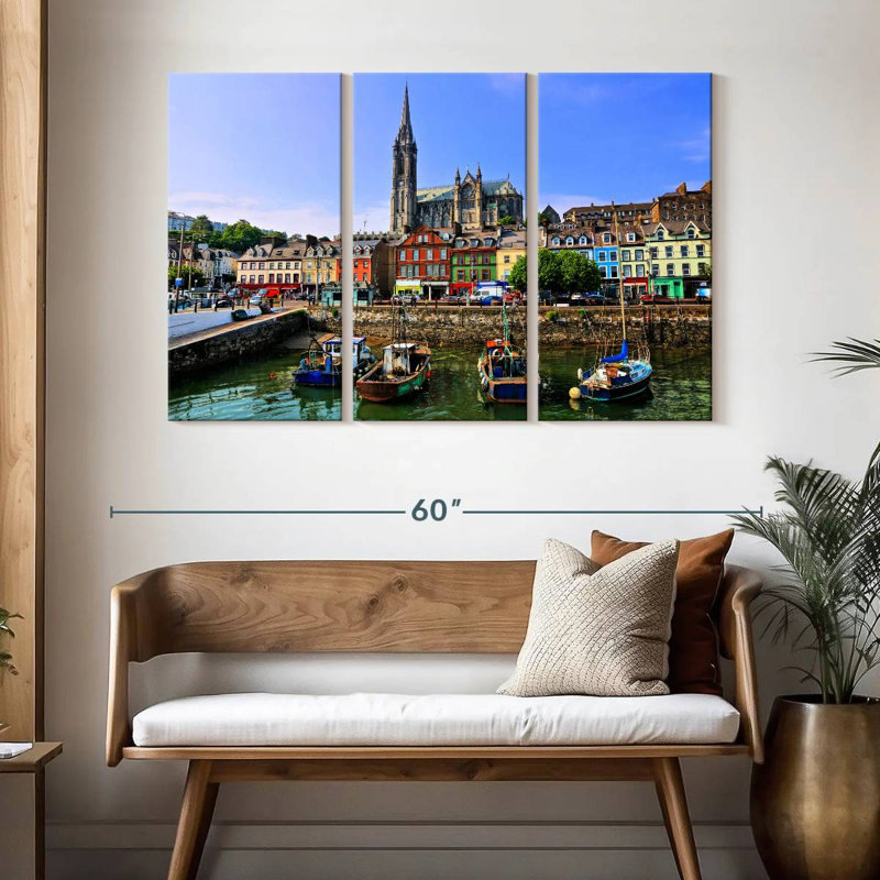 Bateaux du port de Sebbie Cobh, H 32 po x l 50 po