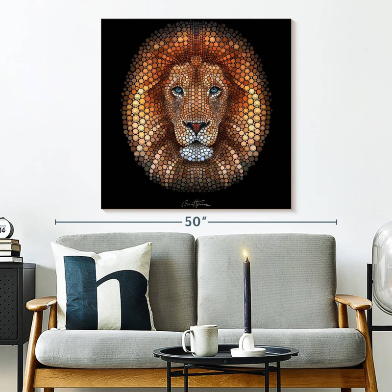 Brampt Digital Lion, 33" H x 33" W