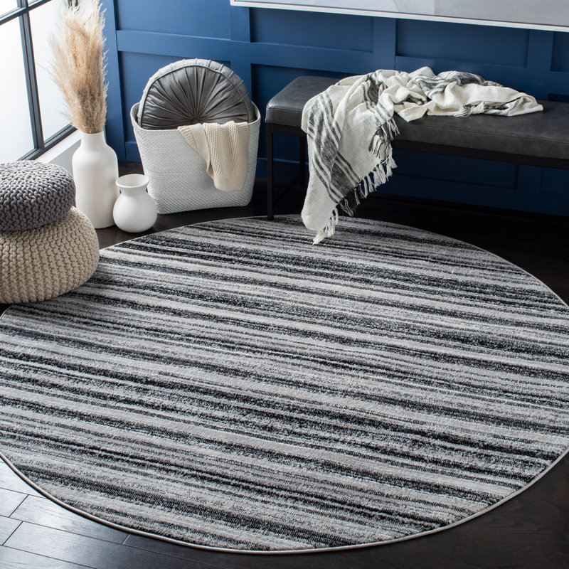 Ahkari Performance Abstract Rug, Round 6'7"