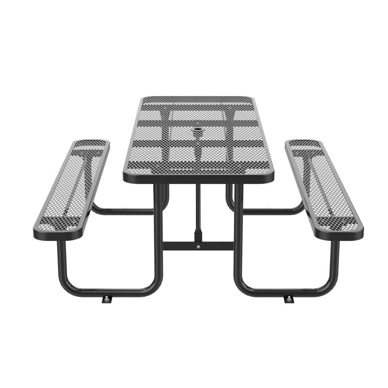 Tables de pique-nique rectangulaires 96 "noires
