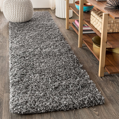 Felicdad Shag Plush Charcoal Rug