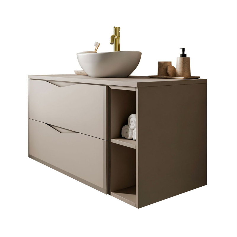 80mm Single Bathroom Vanity with Ceramic Basin