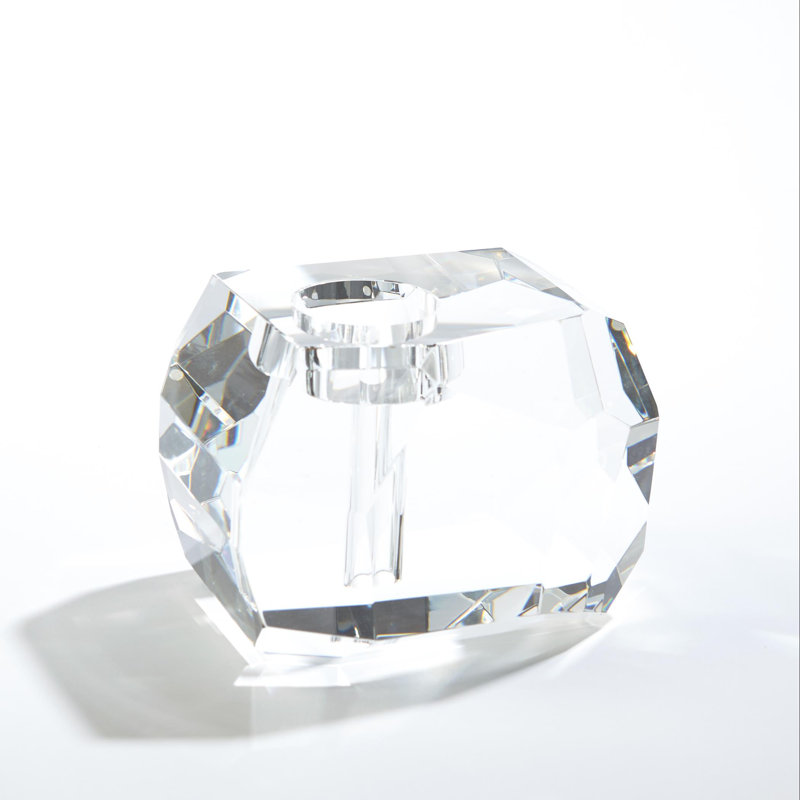 Gemstone T-Lite/Bud Vase, 4" H x 5.75" W x 4" D