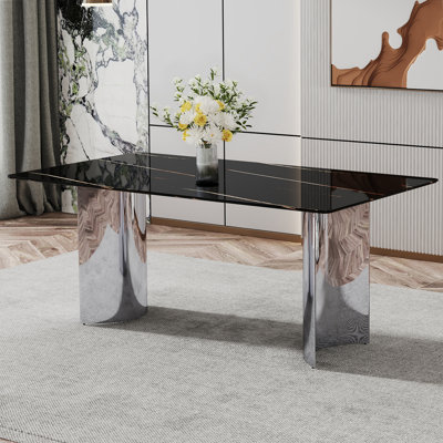 Lalaina Dining Table,Rectangular Dining Table,Dining room table,dining table with metal legs,dinning table,dining room table