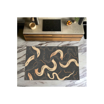 Tapis lavable à motifs Worm