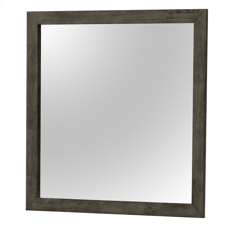 Miroir mural chic Chic transitionnel, Gris, 41,03 po x 41,03 po