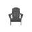 Hdpe Folding Adirondack Chair With Dual Cup Holder - Composite Adirondack Chair With Wood Texture- Gray