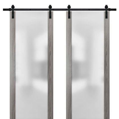 Portes de grange en verre givré Planum