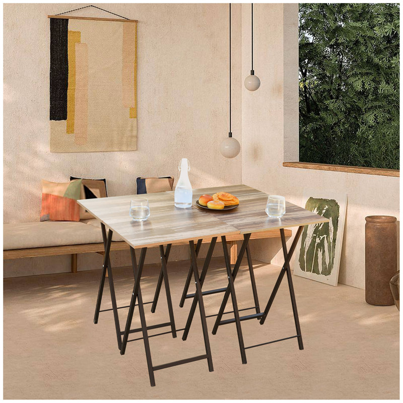 TV Trays for Eating Set of 4 with Stand,Folding TV/Snack Tray Table Set,Folding TV Dinner Tables for Small Space