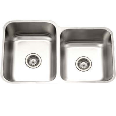 Eston 31.25'' L Undermount Double Bowl Stainless Steel Kitchen Sink