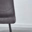 Ensemble de 2 chaises de salle à manger de style Mid-Century - Gris - Velours - Pieds en métal