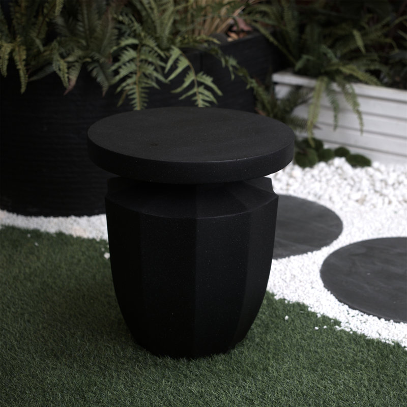 Table à fleurs d'extérieur - H 20,3 po, faux moderne pour table de jardin, utilisation à long terme