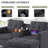 Kentrell 65'' Square Arms Loveseat W/ USB Ports & Storage-1240919392