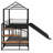 Metal House Bunk Bed With Slide And Storage Stair-724104797