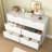 47"W 6-Drawer Dresser Cabinet Chest Of Drawer With Gold Handle-263371632