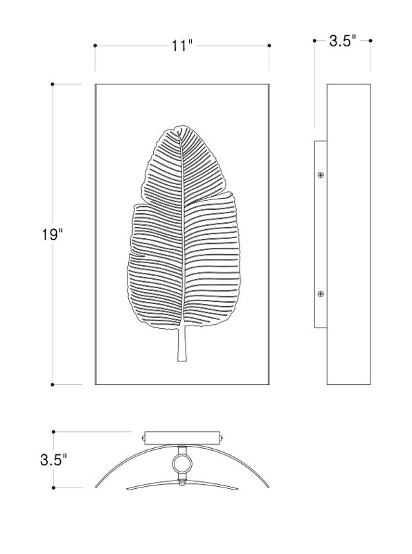 Biscayne 1 - Light Flush Mounted Sconce