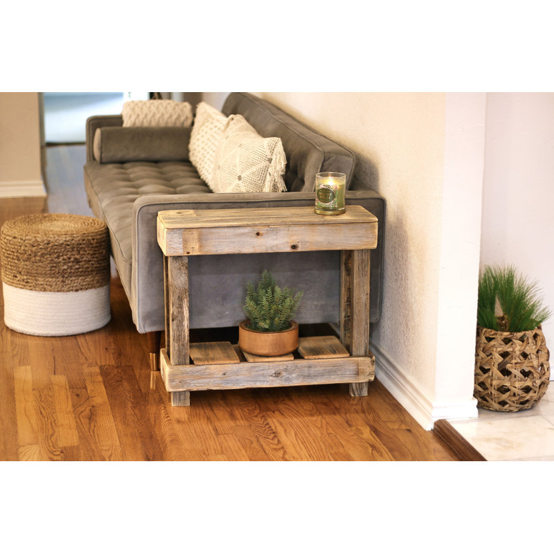 Rayshaud Solid Wood End Table, Beige