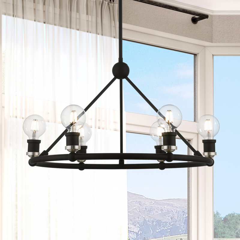 Lustre Grogan, Noir / Nickel brossé