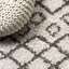 Tapis beige / gris foncé à poils longs Algaida-1721524223