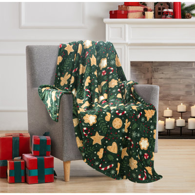Christmas Gingerbread Man Throw