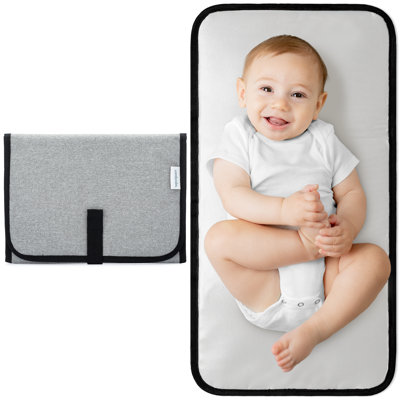 Comfy Cubs Baby Changing Pad Compact Size - Waterproof Diaper Changing Mat with Cushioned Pillow - Soft & Lightweight, Foldable Design