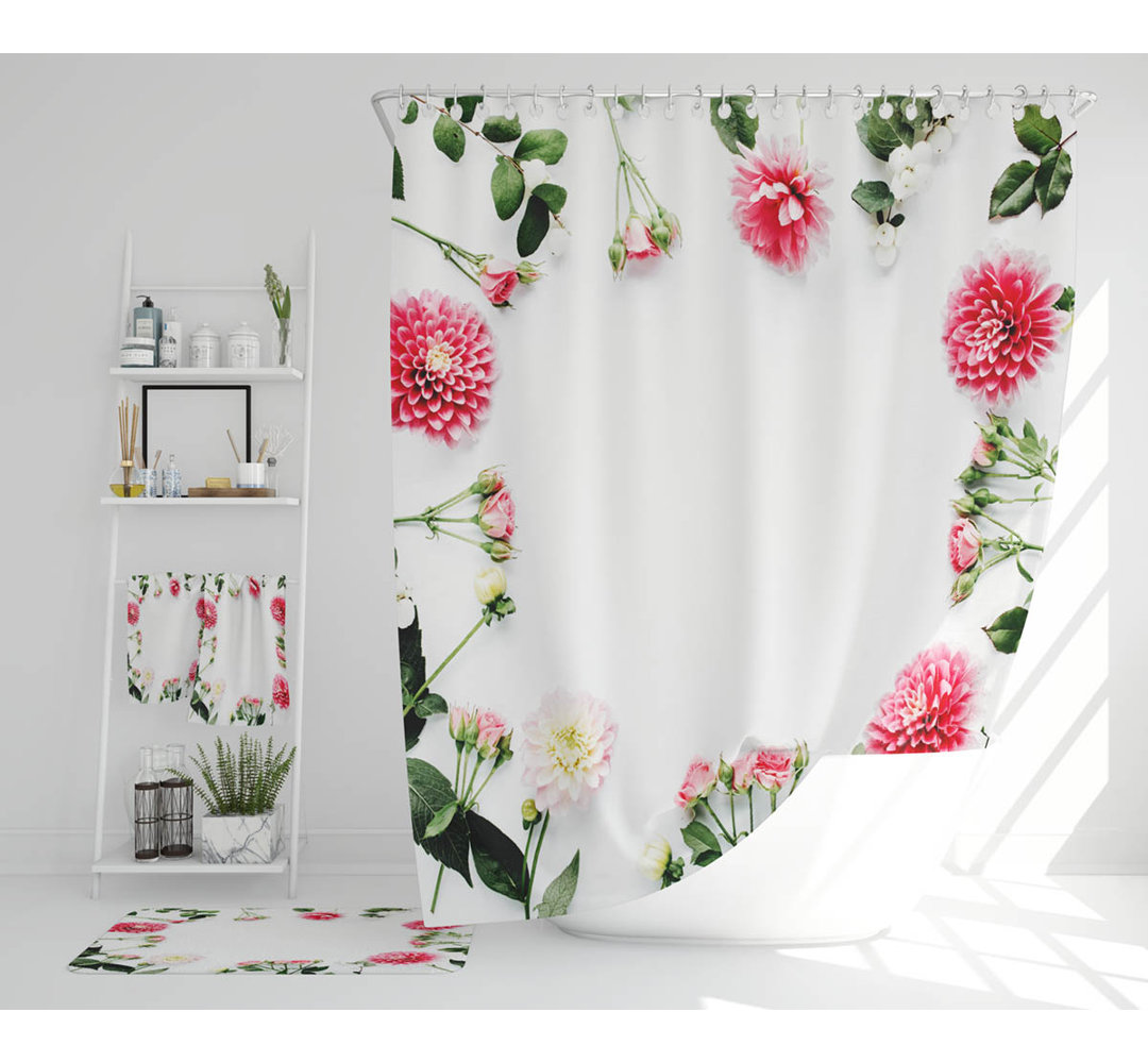 Nasheka Polyester Shower Curtain Set