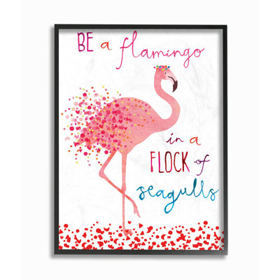 «Be A Flamingo», ensemble d'impression sur toile panoramique
