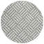 Tapis rond ivoire 8 po