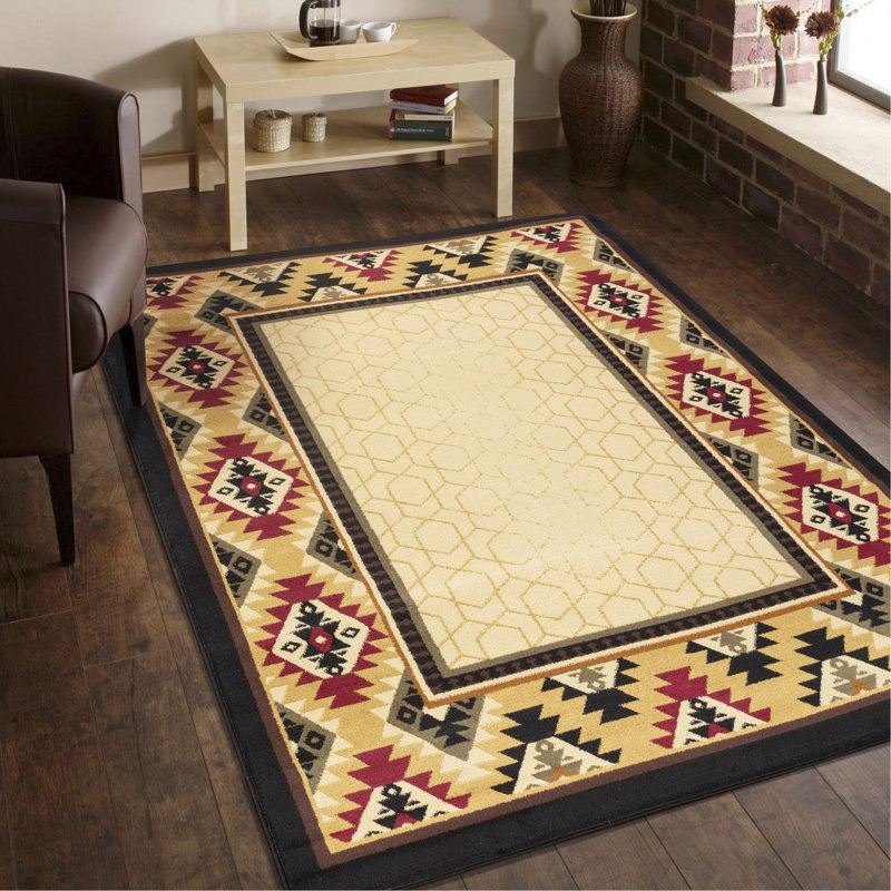 Cream 7 Ft. 10 In. X 10 Ft. 3 In. Southwest Area Rug, Rectangle 7'10" x 10'3"