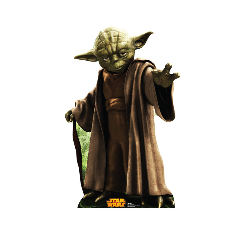 Star Wars Yoda Cardboard Stand-Up with Brown Robes
