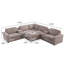 Canapé modulaire en tissu d'ameublement inclinable Annistyn-98751734