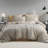 100% Washed Cotton Comforter Set King Size – Avocado Green, Linen-Like Texture, Soft & Breathable Bedding Set, 3-Piece Durable Percale Comforter-123119580-123119591