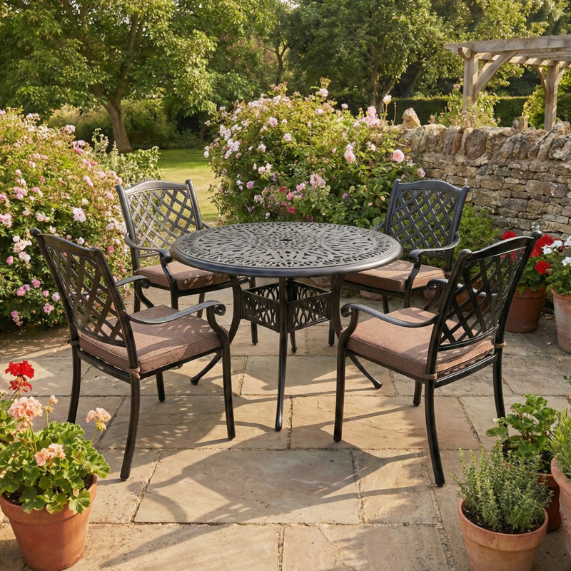 4 - Person Patio Dining Set with Round Table