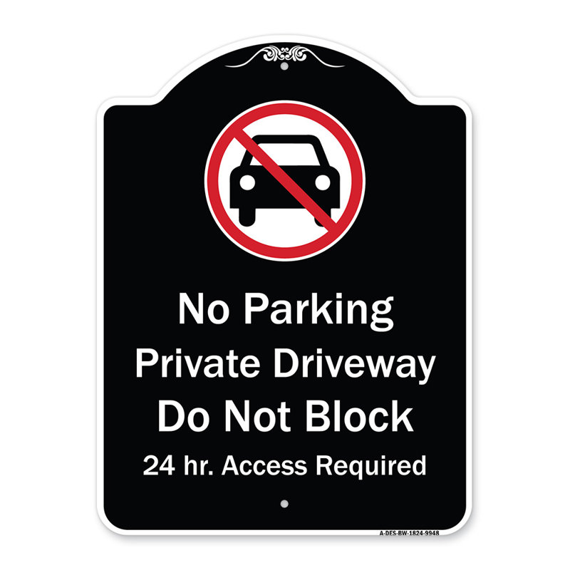 Signmission Designer Series Sign, Black/White