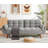 Jalena 75" Flared Arm Convertible Sleeper Sofa-1165618735